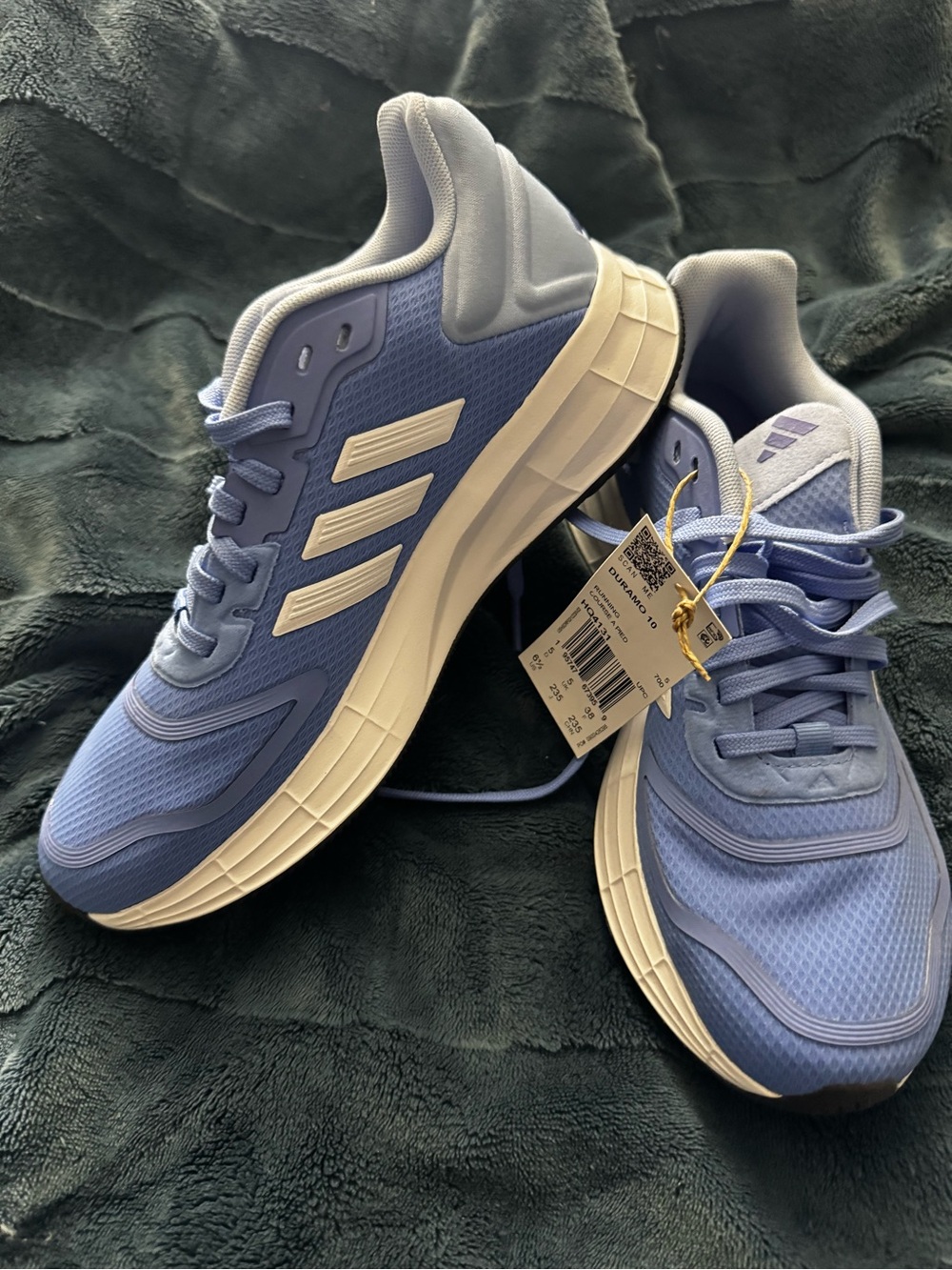 adidas Light Blue Running Shoes with White Accents Duramo 10